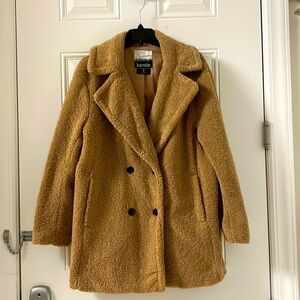 Kensie Tan Teddy/Sherpa Coat SZ L